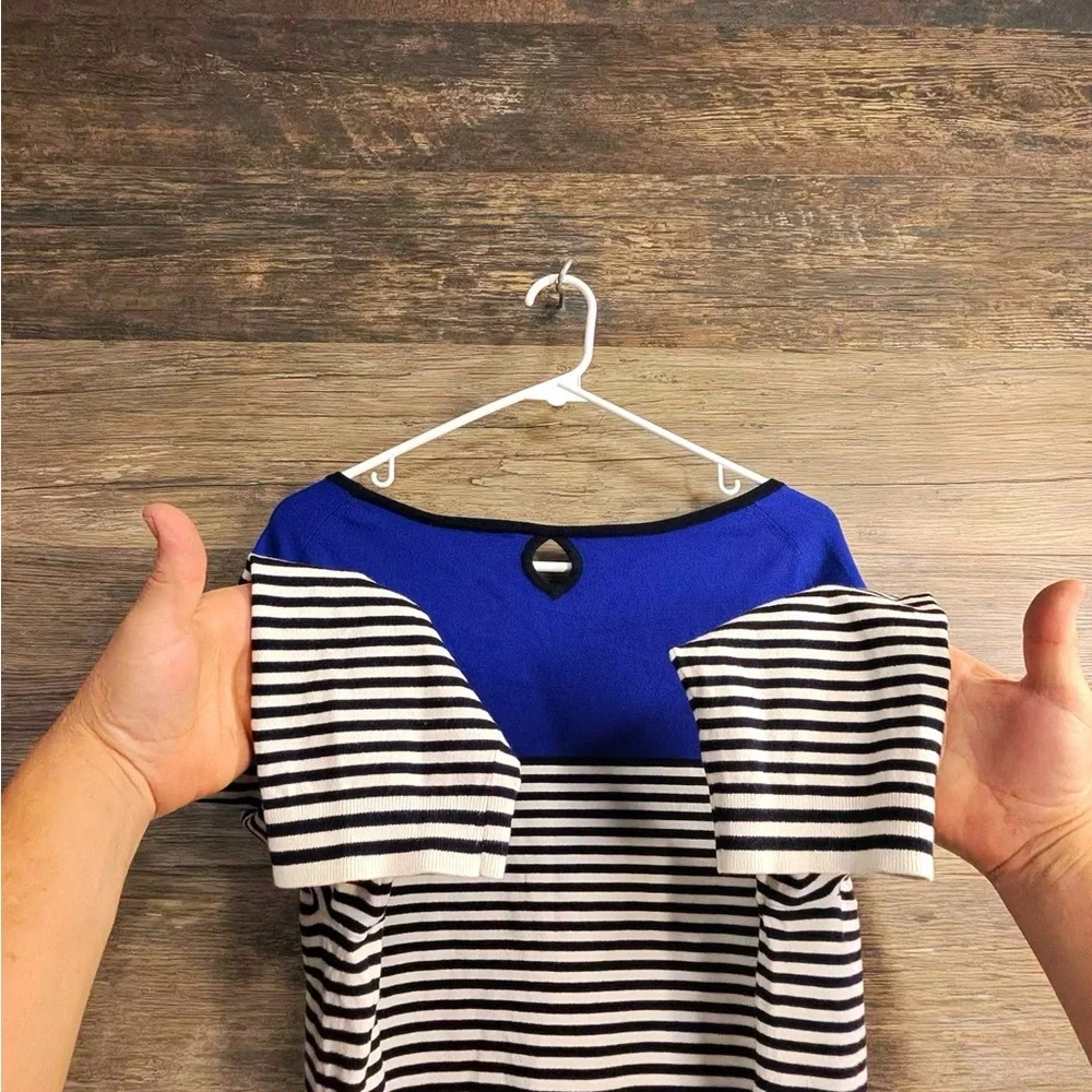 Talbots Blue and White Striped Blouse - Picture 4 of 8